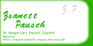 zsanett pausch business card